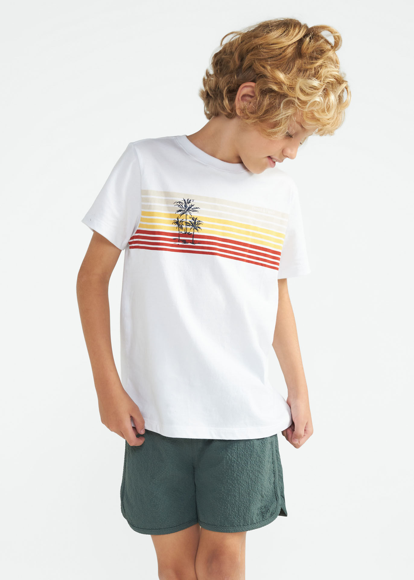 Camiseta Infantil Masculina Manga Curta Playa